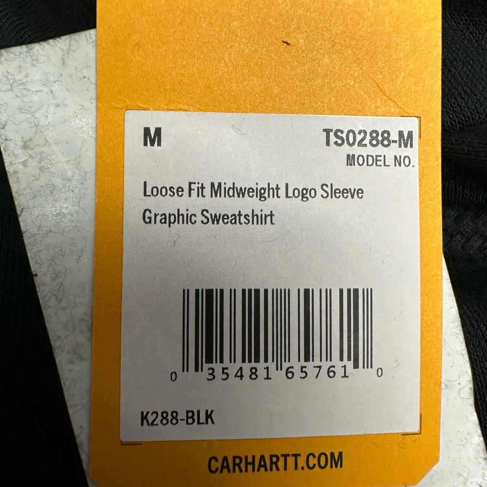 Carhartt Men's Loose Fit Midweight Logo Sleeve Graphic Sweatshirt New With Tags - Picture 5 of 5